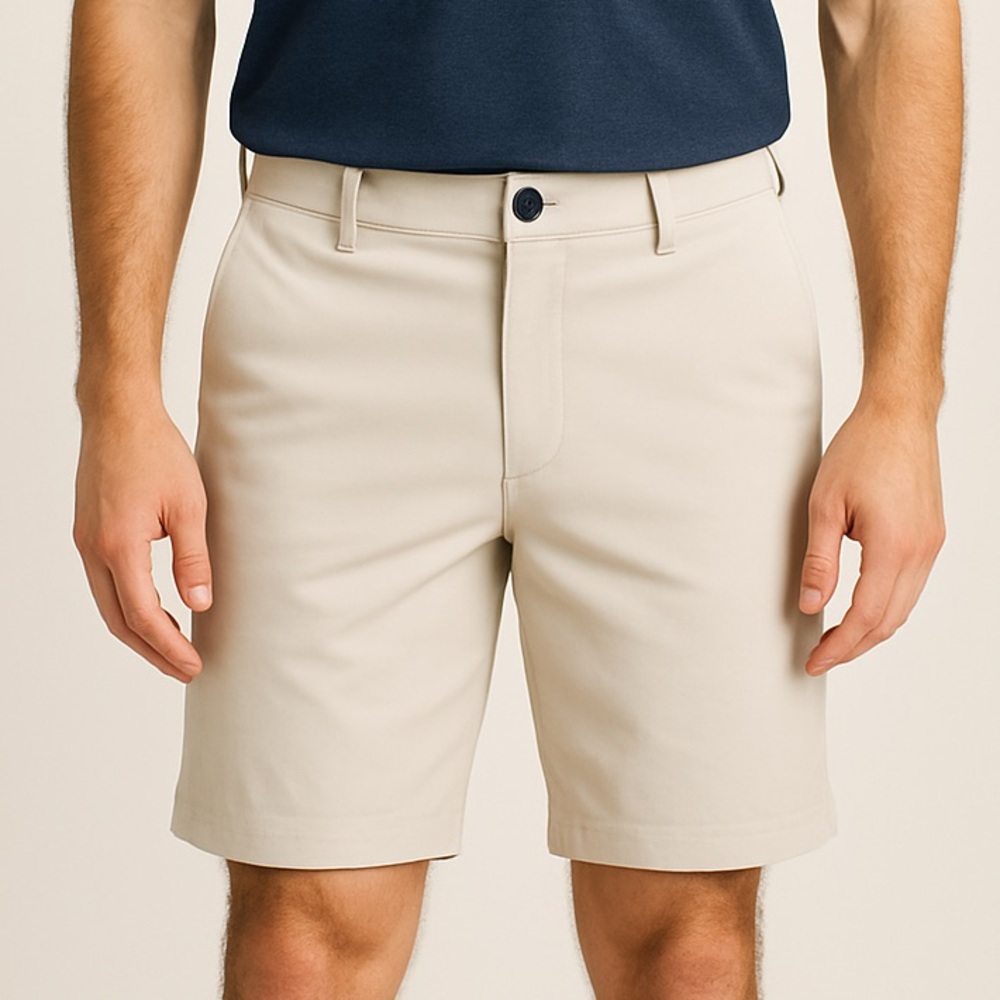 Pebble Beach Dry-Luxe Tan Flat Front Golf Preppy Casual Outdoor Shorts Men’s 36